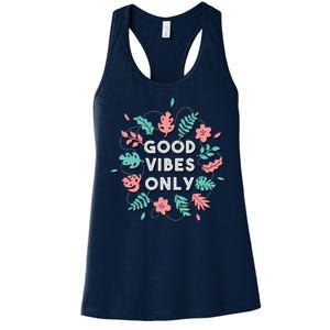 Good Vibes Only Flower Women's Racerback Tank