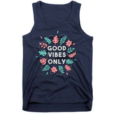 Good Vibes Only Flower Tank Top