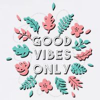 Good Vibes Only Flower Garment-Dyed Sweatshirt