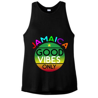 Good Vibes Only Jamaica Ladies PosiCharge Tri-Blend Wicking Tank