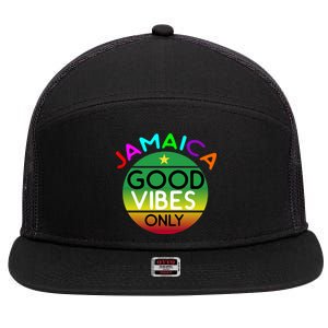 Good Vibes Only Jamaica 7 Panel Mesh Trucker Snapback Hat