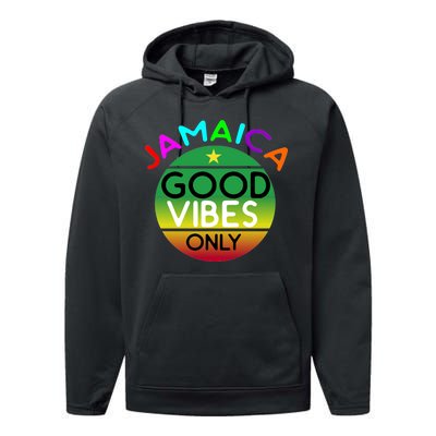 Good Vibes Only Jamaica Performance Fleece Hoodie