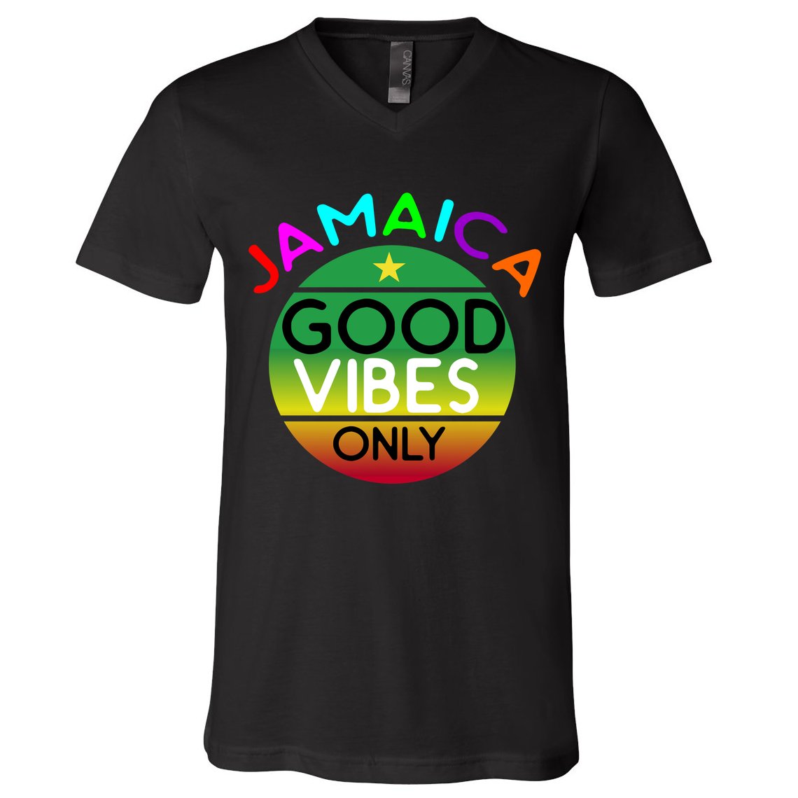 Good Vibes Only Jamaica V-Neck T-Shirt
