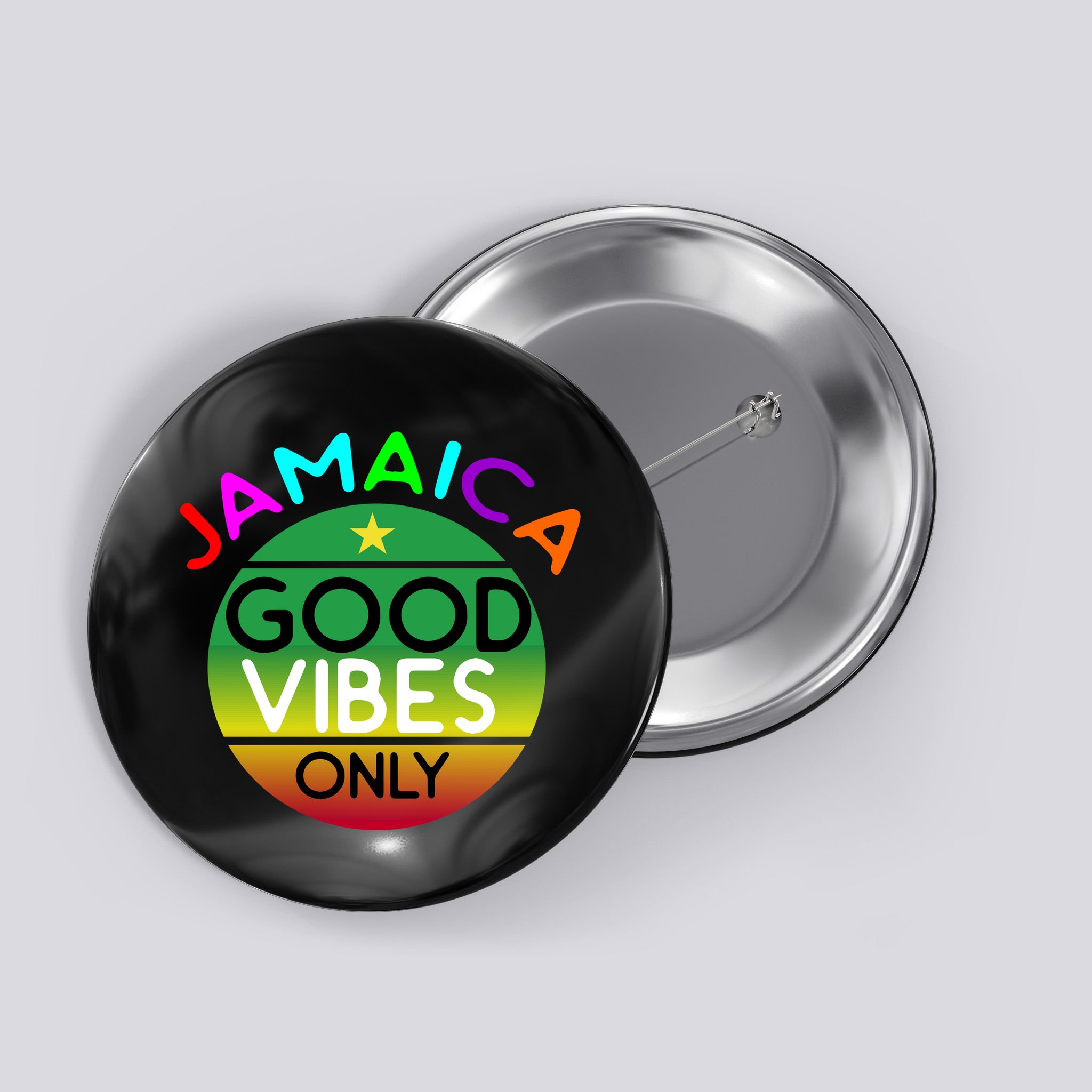 Good Vibes Only Jamaica Button