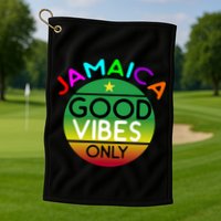 Good Vibes Only Jamaica Golf Towel