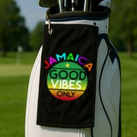 Good Vibes Only Jamaica Golf Towel