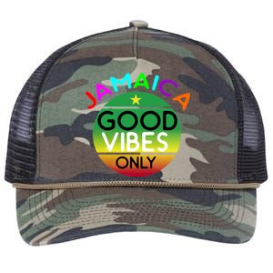 Good Vibes Only Jamaica Retro Rope Trucker Hat Cap