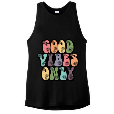 Good Vibes Only Retro 80's Hip Ladies PosiCharge Tri-Blend Wicking Tank