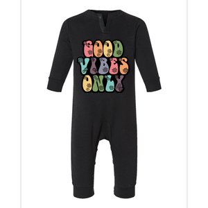 Good Vibes Only Retro 80's Hip Infant Fleece One Piece