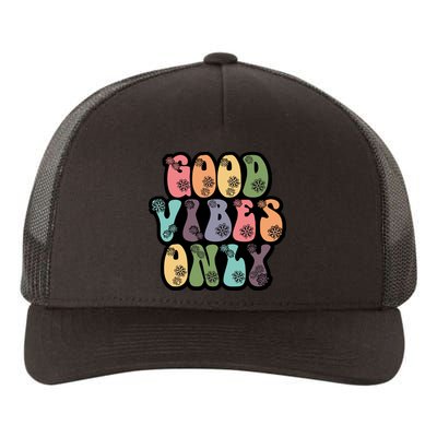 Good Vibes Only Retro 80's Hip Yupoong Adult 5-Panel Trucker Hat