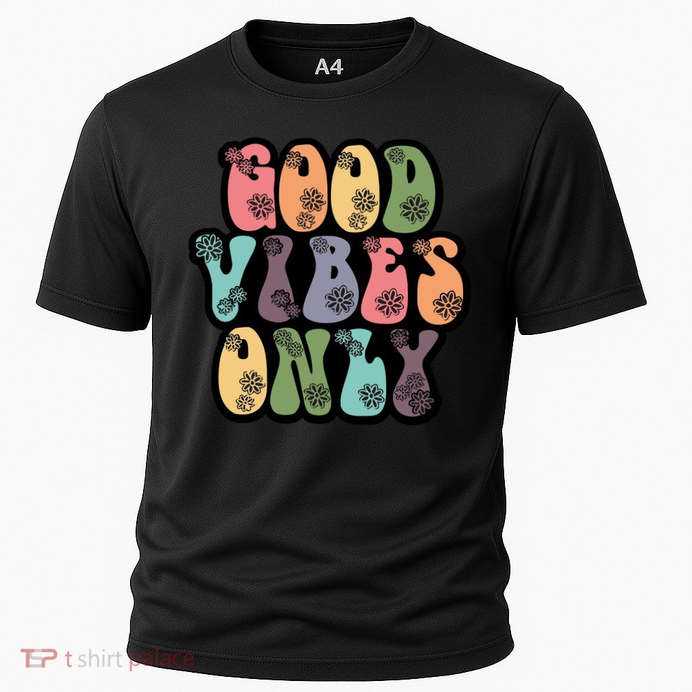 Good Vibes Only Retro 80's Hip Cooling Performance Crew T-Shirt