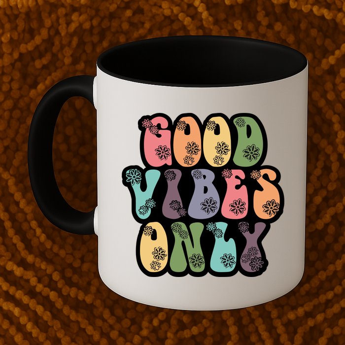 Good Vibes Only Retro 80's Hip Mug