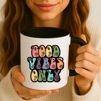 Good Vibes Only Retro 80's Hip Mug