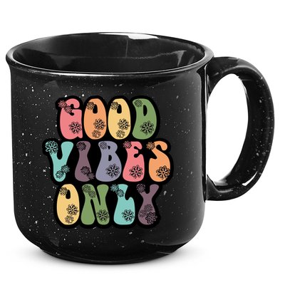 Good Vibes Only Retro 80's Hip 15oz Campfire Ceramic Mug