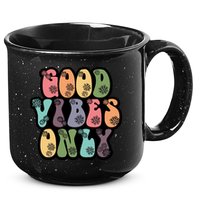 Good Vibes Only Retro 80's Hip 15oz Campfire Ceramic Mug