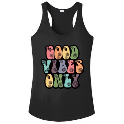 Good Vibes Only Retro 80's Hip Ladies PosiCharge Competitor Racerback Tank