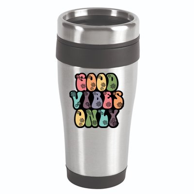 Good Vibes Only Retro 80's Hip 16oz Travel Tumbler