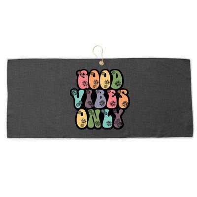 Good Vibes Only Retro 80's Hip Large Microfiber Waffle Golf Towel
