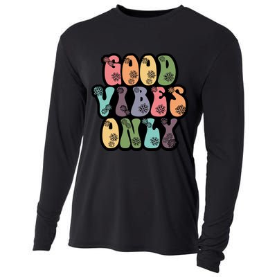 Good Vibes Only Retro 80's Hip Cooling Performance Long Sleeve Crew