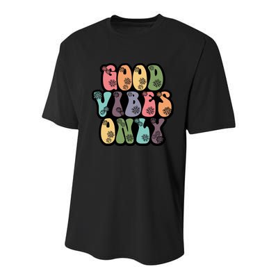 Good Vibes Only Retro 80's Hip Youth Performance Sprint T-Shirt