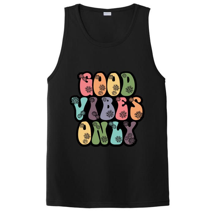 Good Vibes Only Retro 80's Hip PosiCharge Competitor Tank