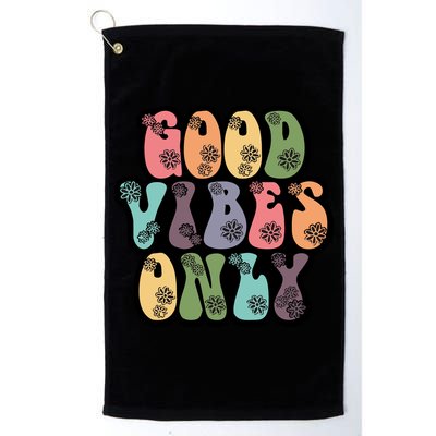 Good Vibes Only Retro 80's Hip Golf Towel