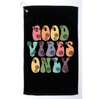 Good Vibes Only Retro 80's Hip Golf Towel