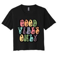 Good Vibes Only Retro 80's Hip Crop Top
