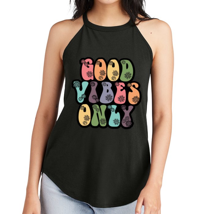 Good Vibes Only Retro 80's Hip Women's Perfect Tri Rocker Tank