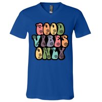 Good Vibes Only Retro 80's Hip V-Neck T-Shirt