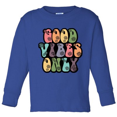 Good Vibes Only Retro 80's Hip Toddler Long Sleeve Shirt