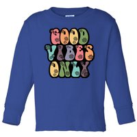 Good Vibes Only Retro 80's Hip Toddler Long Sleeve Shirt