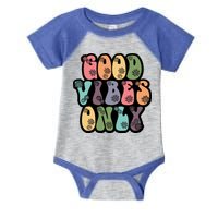 Good Vibes Only Retro 80's Hip Infant Baby Jersey Bodysuit