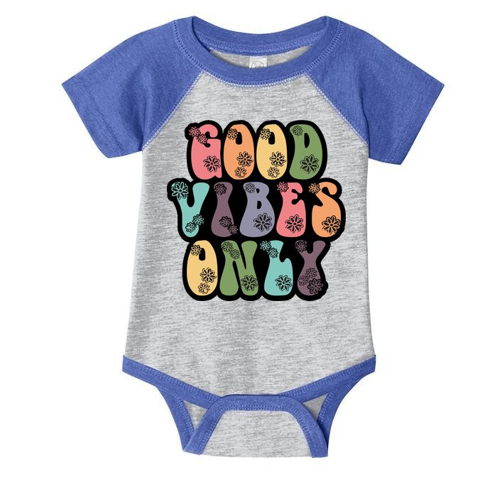 Good Vibes Only Retro 80's Hip Infant Baby Jersey Bodysuit