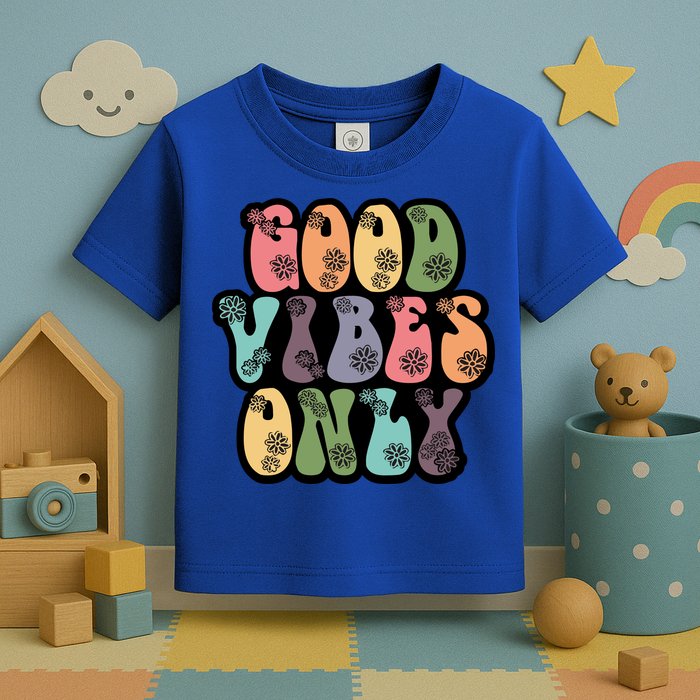 Good Vibes Only Retro 80's Hip Toddler T-Shirt