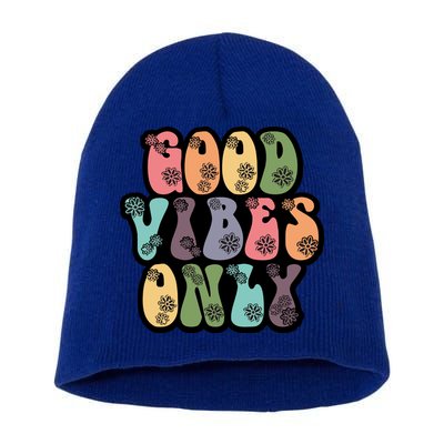 Good Vibes Only Retro 80's Hip Short Acrylic Beanie