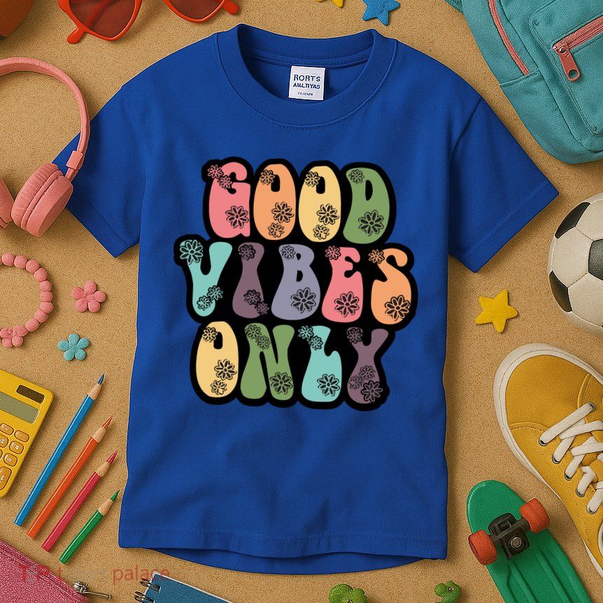Good Vibes Only Retro 80's Hip Kids T-Shirt