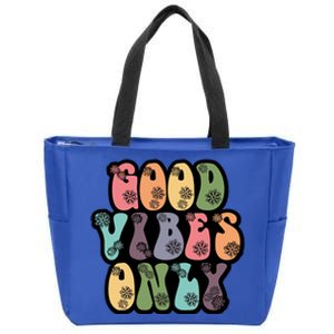 Good Vibes Only Retro 80's Hip Zip Tote Bag