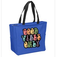 Good Vibes Only Retro 80's Hip Zip Tote Bag