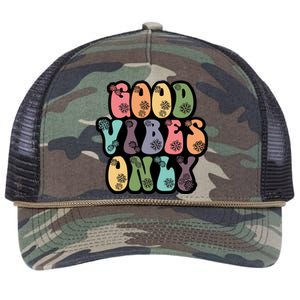 Good Vibes Only Retro 80's Hip Retro Rope Trucker Hat Cap