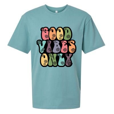 Good Vibes Only Retro 80's Hip Sueded Cloud Jersey T-Shirt