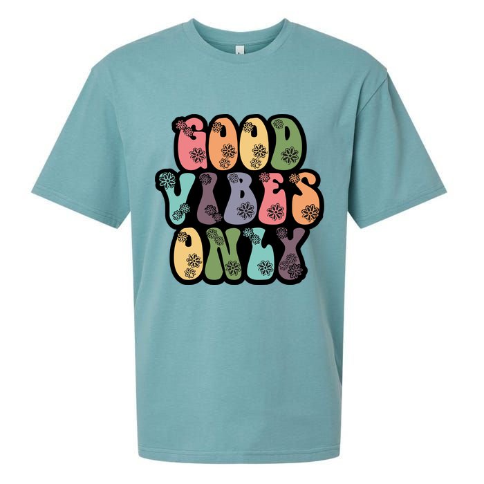 Good Vibes Only Retro 80's Hip Sueded Cloud Jersey T-Shirt