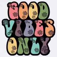 Good Vibes Only Retro 80's Hip Garment-Dyed Sweatshirt