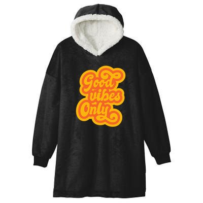 Good Vibes Only Vintage Hooded Wearable Blanket