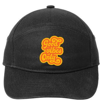 Good Vibes Only Vintage 7-Panel Snapback Hat