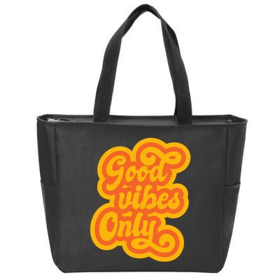 Good Vibes Only Vintage Zip Tote Bag
