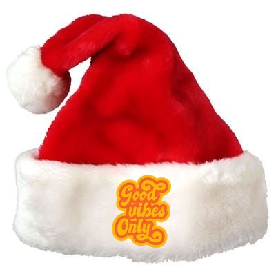 Good Vibes Only Vintage Premium Christmas Santa Hat