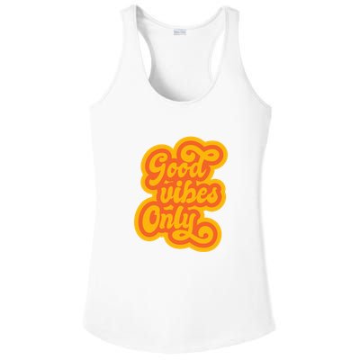 Good Vibes Only Vintage Ladies PosiCharge Competitor Racerback Tank