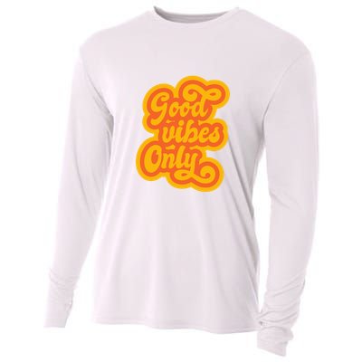 Good Vibes Only Vintage Cooling Performance Long Sleeve Crew