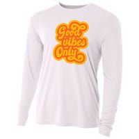 Good Vibes Only Vintage Cooling Performance Long Sleeve Crew